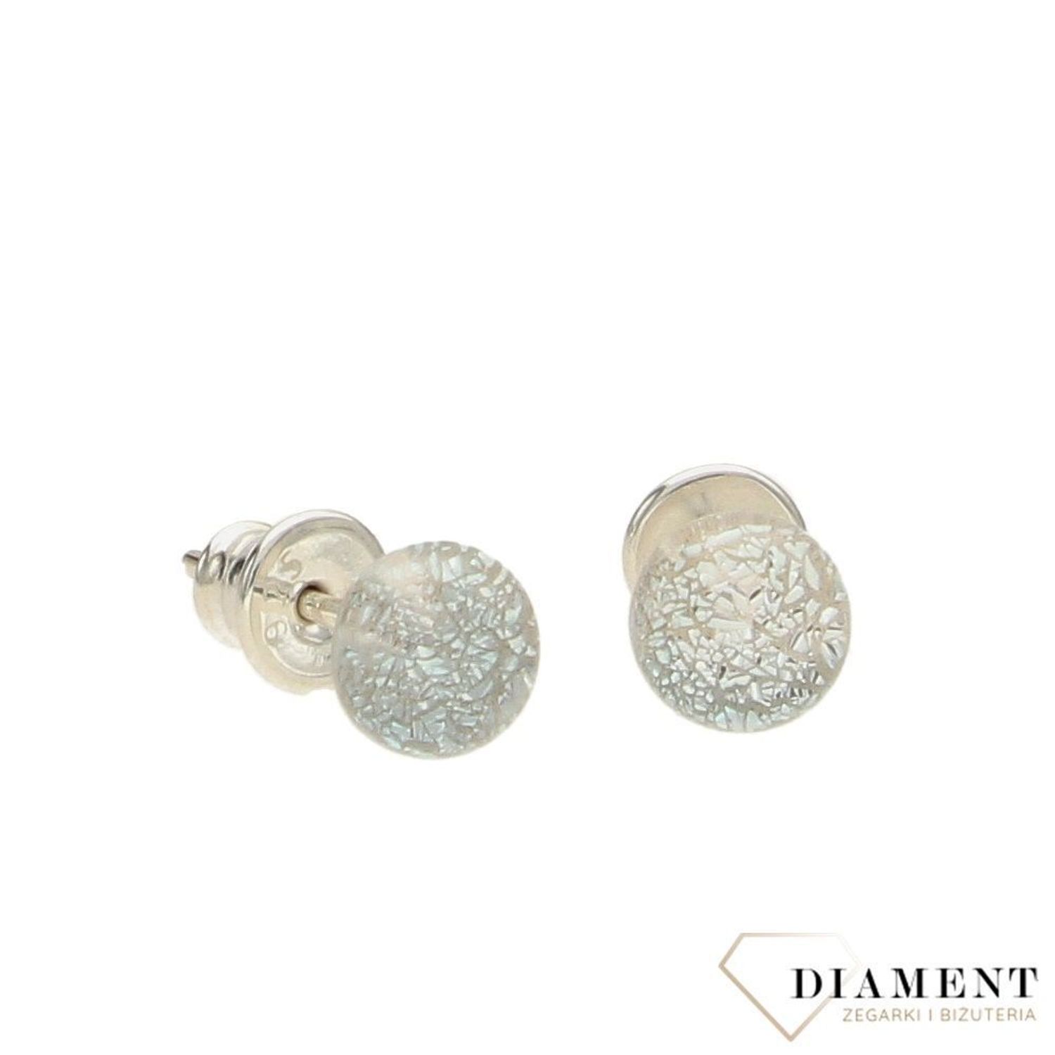 Kolczyki srebrne szkło weneckie białe Murano 15.jpg